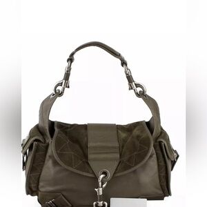 Dior Olive Green Rebelle Leather Bag